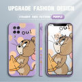 Jizetin for Samsung Galaxy A12 / M12 / A12 5G Case Tom and Jerry Design Side Design Phone Case Square Edge Pattern Liquid Silicone Cases Full Cover Camera Shockproof Protective Case. 