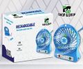 Portable Mini Fan Charging rechargable battery with usb cable. 