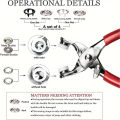 SP Dealz Metal Snap Buttons with Fastener Pliers Press Tool Kit Perfect for DIY Crafts Clothes Hats and Sewing, Snap Button Sets Fasteners Kit for Clothing Sewing Set of 1.. 