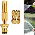 Brass Nozzle Water Spray Gun Jet Hose Nozzles Pipe High Pressure For Car,Bike,Window Cleaning Sprayer And Plants Gardening Washing (Without Pipe) Golden. 