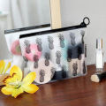 23cm*16cm Translucent Makeup Bag Waterproof Printing Leaves Pineapple Pattern Organizer Pouches Travel Bags Cosmetic Storage Bag. 