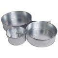 Set of 3 Kitchen Cake Baking Pan Round Shape Metal Tool Cake  Mold   Baking Tray Cake Commercial Home Usage Mold Steel  Pan Set non-Removable Bottom Cake Decorating Bakeware Tools 7inch 8.5inch 9.5inch  کچن کیک بیکنگ پین گول. 