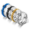 FACEINS Rings For Women and Men Rotatable Bottle Opener Ring Stainless Steel Chain Ring Men's Titanium Steel Bottle Ring. 