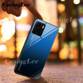 Casinglee For VIVO Y15A case Gradient Tempered Glass Protector Back cover for VIVO Y15A Phone Cases For girls and Boys. 
