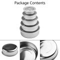 Stainless Steel Food Storage Container 5 Pcs Bowl Set With Airtight Lids Mixing Bowls Cookware Set Kitchen Tool. 