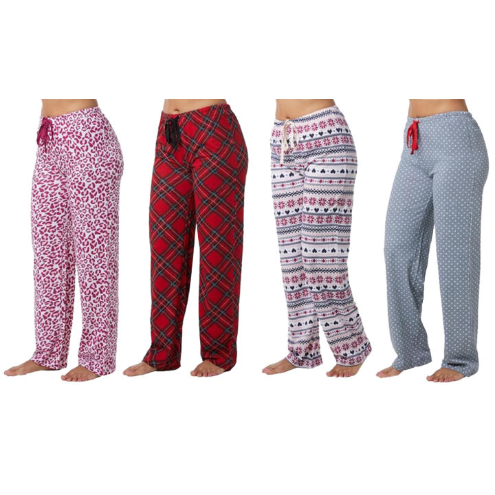 Pack of 4 Cotton Ladies Pajamas for Women - Random Designs