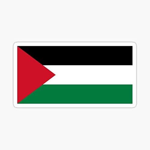 SMRT Palestine Flag Sticker 5x2.5 Inch - Free Palestine Vinyl Decals for Car Window, Bumper, Laptop - Waterproof Palestine Stickers for Expressing Solidarity and Support