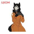 UJIOM for Furry Big Tits Wolf Female Wall Stickers Bedroom Waterproof Decals Living Room Trunk Wardrobe Bathroom Stickers. 