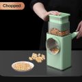 Tabletop Hand Chopper Rotating Manual Vegetable Slicer Machine 3 Blades | Vegetable Cutter & Onion / Fruit Slicer | All in One Chopper for Household Kitchen Cheese Grater. 