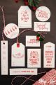Gift Tags black and white 15 Pcs Thank you for happy birthday leaf design paper / Hang Tag Paper cards label for office , birthday , wedding etc. 