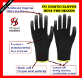 PU coated gloves Palm fit Safety Work glove - Rubber Gloves - 13 guage nylon work Nitrile Gloves Polyester Shell Nitrile Coated Work Gloves - Grip Gloves TPR Coated Precision Work Gloves - bike gloves sport gloves best for work riding Pack of 1 Pair. 