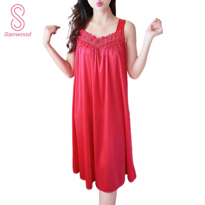 Women Nightie Loose Wear-resistant Night Dress