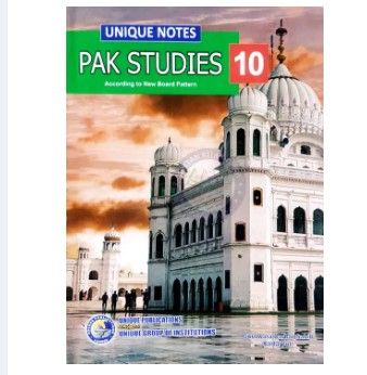 Unique Notes Pak Studies Notes for 10th Class A R4086 | Daraz.pk