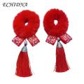 ECHIDNA Hair Scrunchies Fuzzy Chinese New Year Kids Hair Scrunchies. 