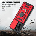Relaxtoo For Samsung Galaxy S23 Ultra Case Push Camera Shockproof Armor For Samsung Galaxy S23Ultra Car Magnetic Ring Stand Phone Cover. 