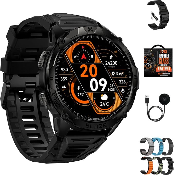 CARBINOX Blaze Smart Watch with GPS – Rugged Fitness Tracker | IP69K ...