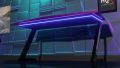 High Quality  Gaming Table 60 inches ( 5ft Length) - Computer Laptop Table - PC Table- LED Lights Installed - Headphones Holder and Wire Management System - Gaming Design. 