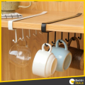 Mug Holder Under Cabinet Hanging Hook Holder for Mugs, Coffee Cups and Kitchen Utensils Storage Rack Organizer Hooks. 