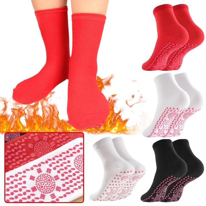 1 Pair Magnetic Tourmaline Lymphvity Slimming Health Sock Tourmaline Socks Slimming Health Sock Winter Warm Self-Heating Socks