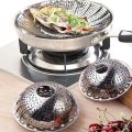 Stainless Steel Food Steamer Folding Steamer Basket Stainless Steel for Food and Vegetable, Premium Expandable Steam Basket to Fit Various Size Pots Stainless Steel Steamer Basket. 