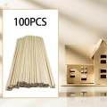 100Pcs Unfinished Wood Sticks Woodcrafts for Crafts Model Building Supplies 200cm. 