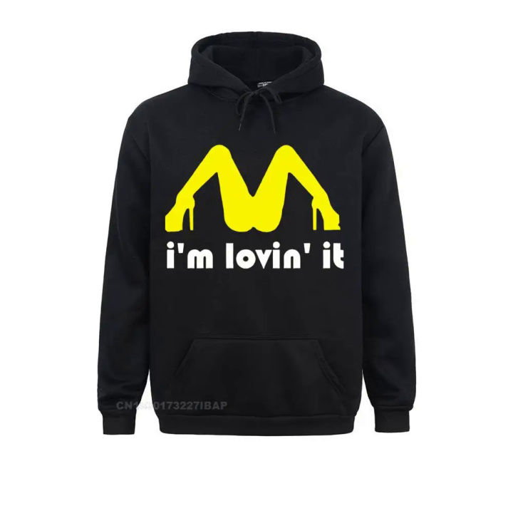 Men Tricolor I'm Loving It Inapropriate Offensive Sex Harajuku Hoodies Funny Humor Joke Rude Fall Cotton Sportswear Tshirt