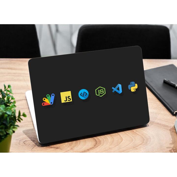 JavaScript, Google,  HTML, Visual Studio laptop skin vinyl sticker decal 12 13 13.3 14 15 15.4 15.6 inch laptop skin sticker cover art decal protector skin