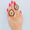 Artifical Double Finger Ring Bahubali O Style New Look With Jadao Nagina Long Lasting Polish For Beautyfull Girls.. 
