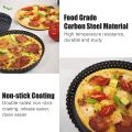 4 Pack Quiche Tart Pan,5 Inch Round Perforated Pizza Baking Tray Non-Stick Tart Tin with Holes for Cakes,Pies,Quiches. 