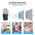 Doomhot WiFi Repeater 2.4Ghz Wireless Range Extender WiFi Signal Booster 300Mbps Wi-Fi Signal Amplifier Network Routers Network Extender for AP Router Range EU Plug. 