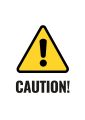 Caution sign stickers, Warning Stickers A4 Size Ready to use. 