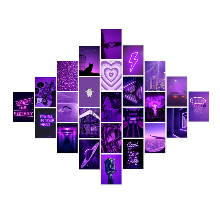 Purple Aesthetic Stickers Pack of 40 Customized 4x6 Inch Stickers for Wall Decoration and Personalization