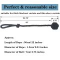 2 Pcs Cotton Rope Curtain Tiebacks Rope Knot Ball Decorative Tie- B. 