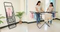 Sturdy Laundry Drying Rack – Foldable Wet Clothes Stand with Multiple Hanging Rods for Efficient Air Drying. 