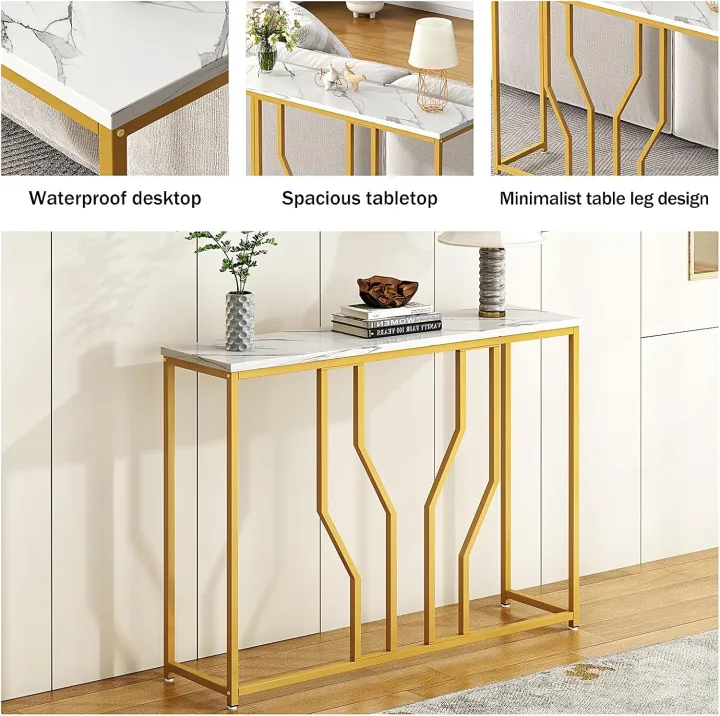 Console%20Table,%20Hallway%20Table,%20Narrow%20Console,%20Side%20Table,%20Modern%20Design,%20Metal%20and%20%20MDF%20Laminated%20Wood%20Sheet%20top%20-%20Image%203