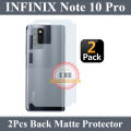 Infinix Note 10 Pro 2 in 1 Combo Back Matte Protector And Soft Skin Sheet. 