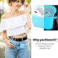 Migimi AirPods Pro Case, Armor Protective Silicone Cover Compatible with AirPods Pro (2019) Fluorescent Blue. 