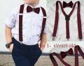 Imported Broad Strip high quality Suspender + Bow Tie for Unisex. 