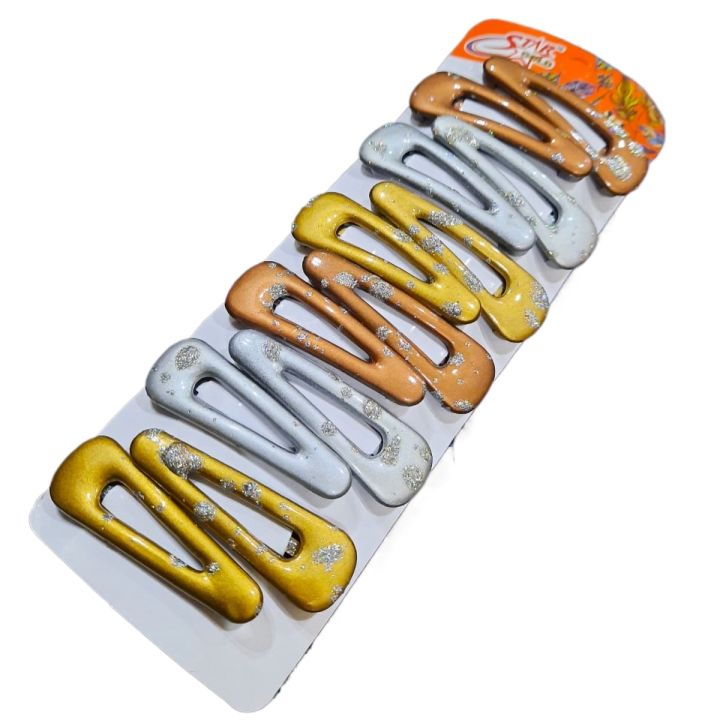 pack of 12 PCS Tik Tak HAIR PINS FOR GIRLS Tic Tac HAIR CLIPS FOR BRAID HAIR CATCHERS FANCY FASHION SCHOOL COLORS MULTICOLOR CLICK CLIPS