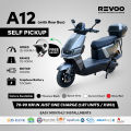 Revoo A12 Electric Scooter E-bike  with Rear Box - Red / Black / Grey / White. 