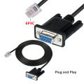 Hot DB9 RS232 To RJ11 6P4C Serial Console Cable PVC 6ft Plug And Play For. 