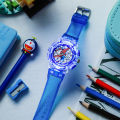 [Glamorous] New Spider-Man Watch Luminous Glow Plastic Cartoon Watch Boy Child Quartz Watch. 