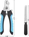 Dog Nail Clippers - Professional Pet Nail Clipper & Trimmer with Safety Guard | Includes Nail File for Cats & Dogs. 