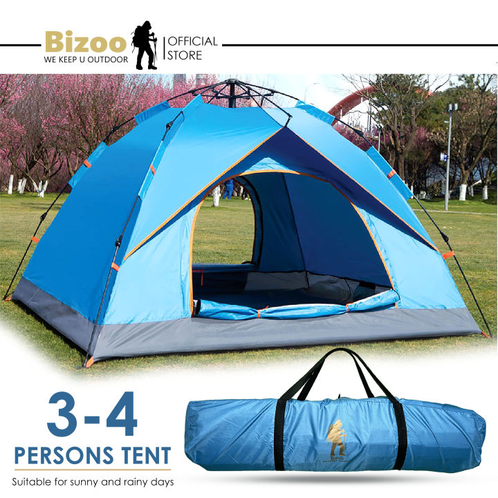 Bizoo%203-4%20Persons%20Waterproof%20Dome%20Automatic%20Instant%20Rapid%20Tent%20Camp%20Beach%20Tent%20for%20Camping,%20Hiking%20and%20Outing%20-%20Image%202