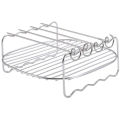 Air Fryer Double Layer Rack, Multi-Purpose Air Fryer Rack, Metal Holder Air Fryer (7Inch,4Pins). 