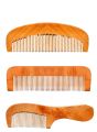 Pack of 3 Pieces Handmade Neem Wooden Comb (Lakdi ka Kangha) Anti Dandruff Comb Specially Beard | Wide Tooth Comb  For Women & Men Hair Growth.. 