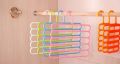 Anti-Slip Magic Multiple Layer Trousers Hanger Multifunction Pants Closet Belt Holder Rack S-Type 5 Layers Saving Space. 