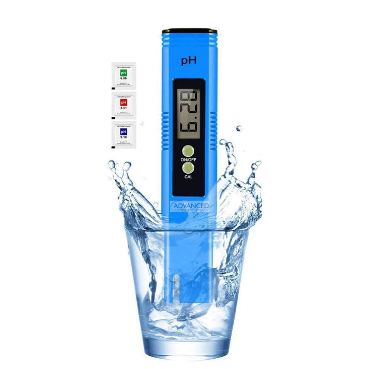 ADVANCED Digital PH Meter for Water Hydroponics, PH Range is 0-14, High Accuracy Water Quality Testeror TDS Meter for Water/Aquarium/Food/Drinking Water Swimming Pool/Sauce/Laboratory