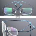 Flexible Memory Metal Rimless Eyeglasses Frame Glasses Optical Frame Alloy women Men Ultralight Unbreakable Eyeglasses Frameless Frame. 