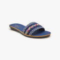 Liza Women's Embroidered Chappals For Women - NAVY CHAPPAL For Women - New Summers Arrival March 2025 - Shoes For Women. 